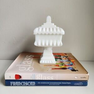 Westmoreland White Milk Glass Square Wedding Box/Candy Dish W/Lid